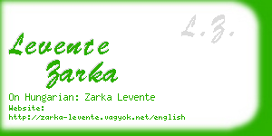 levente zarka business card